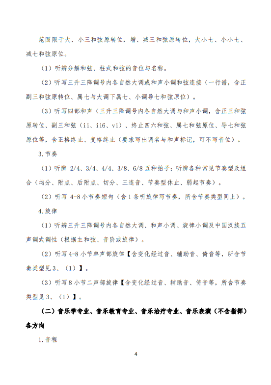 武漢音樂學(xué)院2025普通本科招生入學(xué)考試大綱