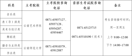 云南省2025年普通高校招生藝術(shù)類省級(jí)統(tǒng)考專業(yè)成績(jī)合格線及專業(yè)成績(jī)查詢須知