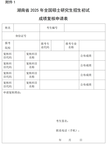 湖南省2025年全國(guó)碩士研究生招生考試初試成績(jī)發(fā)布公告