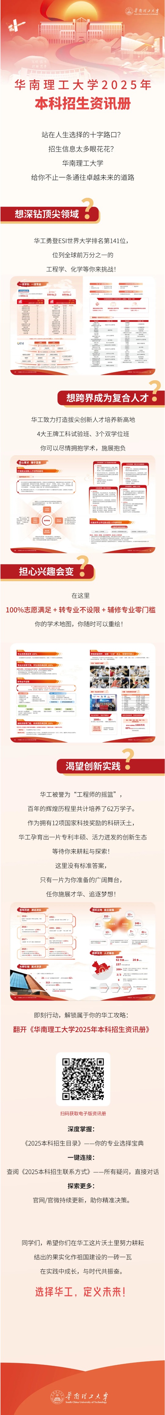 華南理工大學2025年本科招生資訊冊